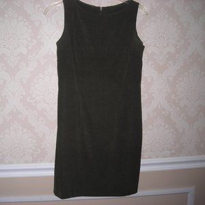 Bedford Fair Lifestyles Dark Green Size 6 sheath dress with matching long coat